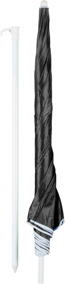 TOM slnečník 200 cm čierny