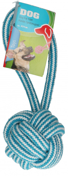 Pet Toys hracie povrazové psy 21 x 6,5 cm nylon modrý