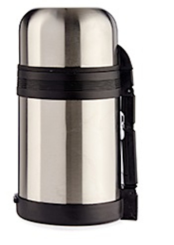 800ml nerezová šedo / čierna termoska