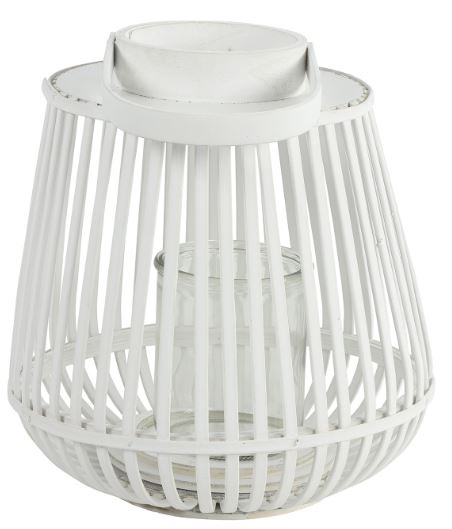Non Branded windlicht Aira 27 x 29 cm staal wit Non Branded windlicht Aira 27 x 29 cm staal wit