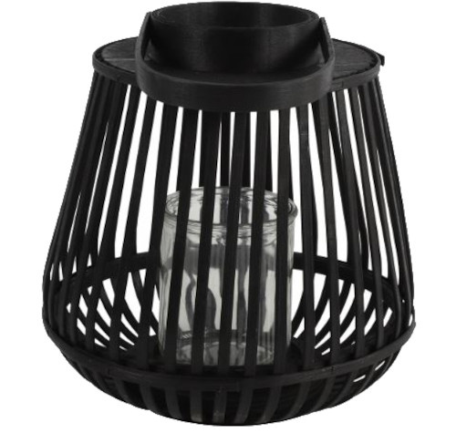 Non Branded windlicht Aira 27 x 29 cm staal zwart Non Branded windlicht Aira 27 x 29 cm staal zwart