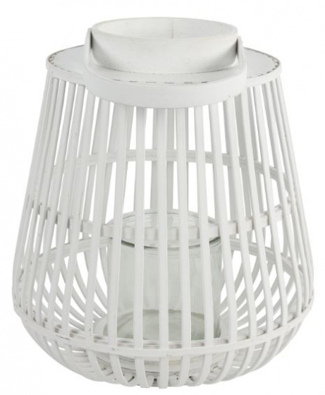 Non Branded windlicht Aira 31 x 34 cm staal wit Non Branded windlicht Aira 31 x 34 cm staal wit