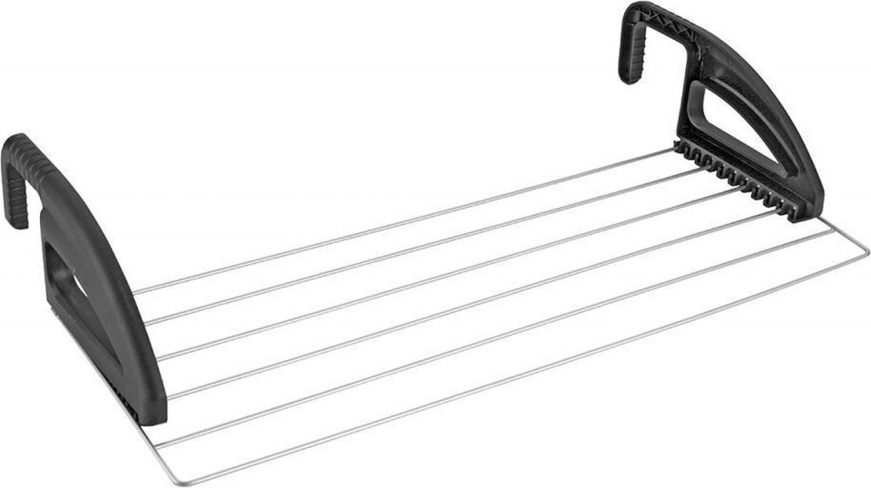Tomado závesný sušiak 3 metre 63 x 23 cm nerez čierna/strieborná