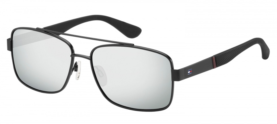 Tommy Hilfiger slnečné okuliare TH1521/S BSC 59T4 pánske matné čierne so zrkadlovým zorníkom