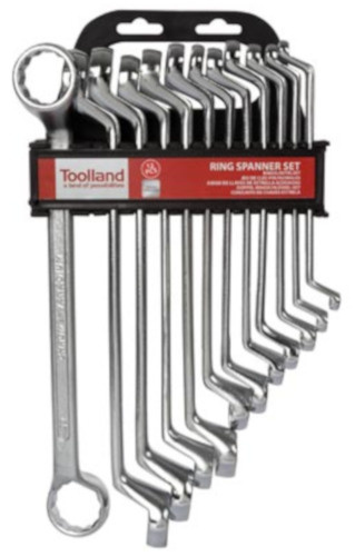 Toolland sada kľúčov 6-32 mm chróm strieborná 12-dielna