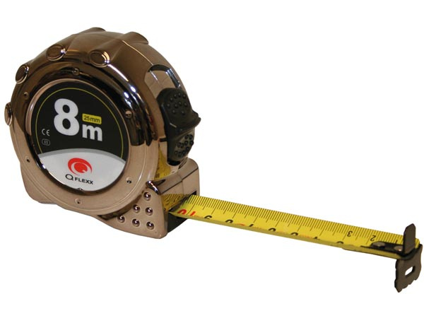 Toolland zvinovací meter 8 metrov ABS zlato