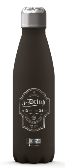 thermos flask Label 500 ml steel black