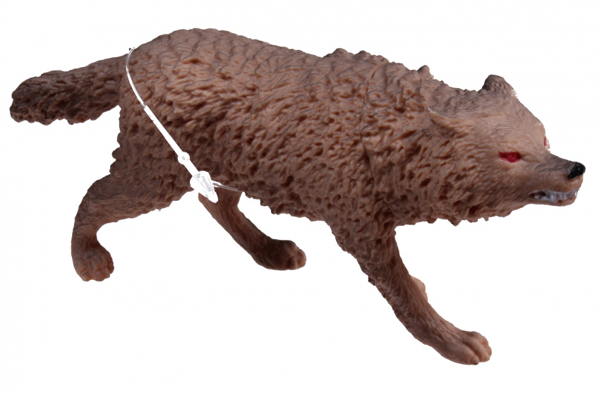 toy wolf junior 10 cm brown