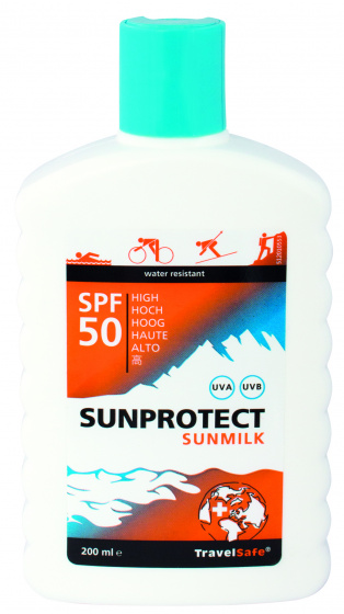 TravelSafe opaľovací krém Sunprotect200 ml SPF 50 typ pleti 1-2