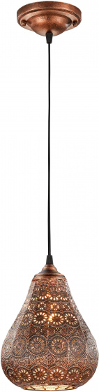 Trio závesné svietidlo Jasmin 150 x 19 cm E14 oceľ 40W meď