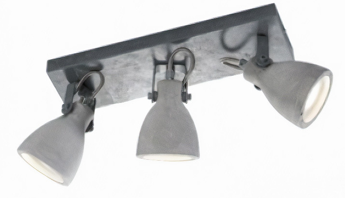 Trio stropné svietidlo Betón 35 x 18 cm oceľ/betón sivá