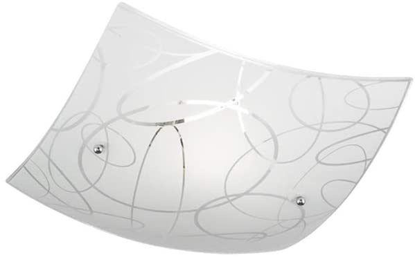 Trio plafondlamp Spirelli 9 cm 1 x E27 staal 40 watt wit Trio plafondlamp Spirelli 9 cm 1 x E27 staal 40 watt wit