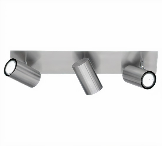 Trio reflektory Marley 48 cm 3 x GU10 35 watt oceľ matná strieborná