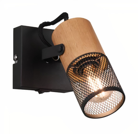 Trio nástenný bod Tosh prisadená 13 x 9 cm E14 oceľ 15W čierna