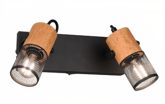 Trio nástenný bod Tosh povrchová montáž 26 x 19 cm 2 x E14 oceľ