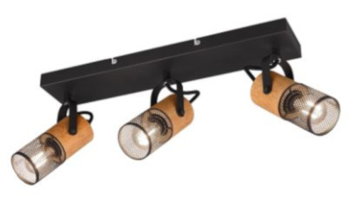 Trio bodky Tosh 44 cm 3 x E14 oceľ 40W čierna