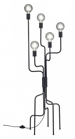 Trio stojanová lampa Connor 138 cm 5 x E27 oceľ 10W čierna