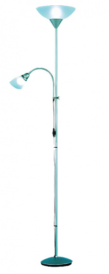 Trio stojanová lampa Erzwo 180 cm E14/E27 oceľ 40/150W strieborná