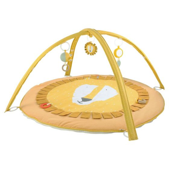 Trixie babygym Mr. Lion junior 100 cm canvas/kunststof geel Trixie babygym Mr. Lion junior 100 cm canvas/kunststof geel
