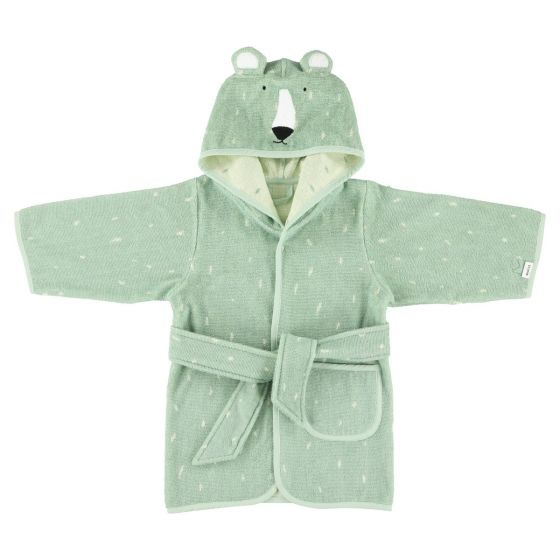 Trixie badjas Mr.Polar Bear katoen groen maat 98/104 Trixie badjas Mr.Polar Bear katoen groen maat 98/104