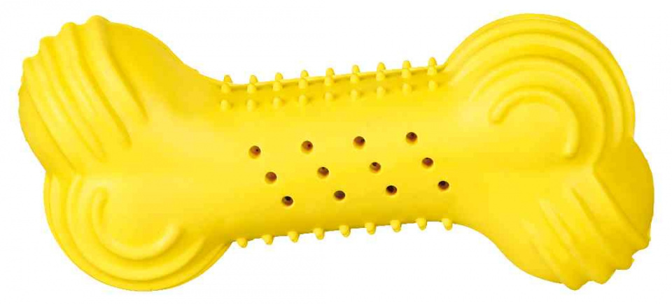 dog cool toy 11 cm rubber yellow