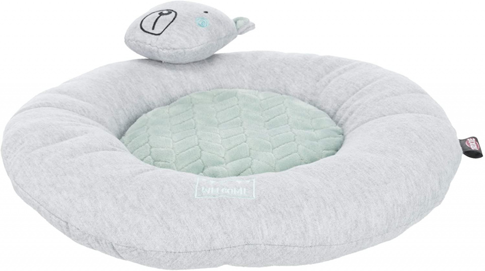 Trixie podsedák pre psa Welcome 40 cm plyš sivo/zelený