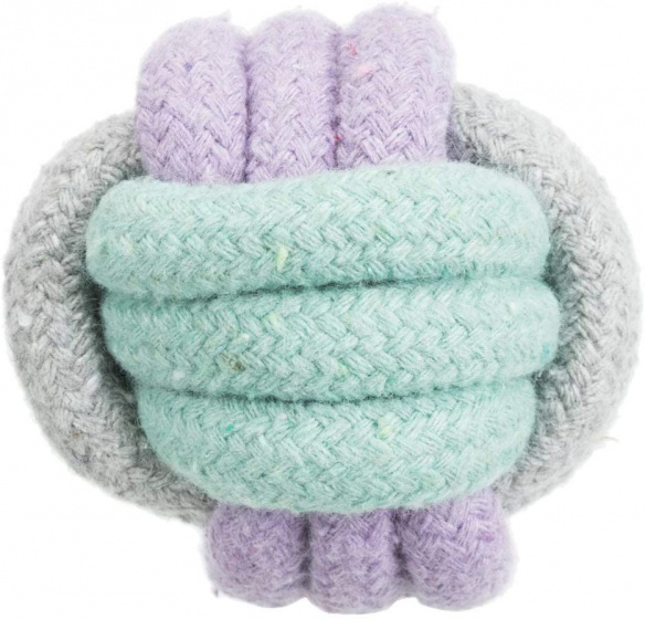 Trixie hračka pre psa 6 cm bavlna/polyester modrá/šedá/fialová