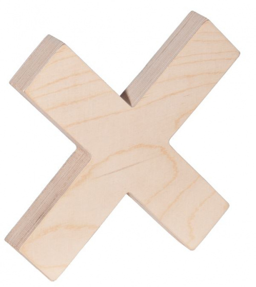 Trixie letter x 18 x 2,1 cm hout naturel