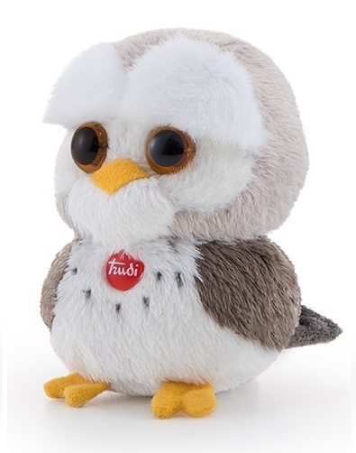 cuddly owl brown/ white 9 cm