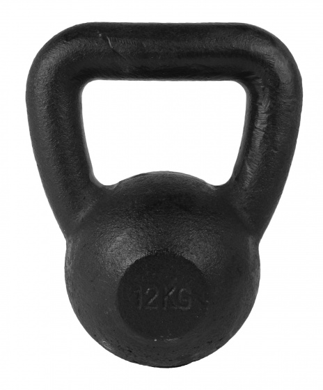 kettlebell cast iron 12 kg black