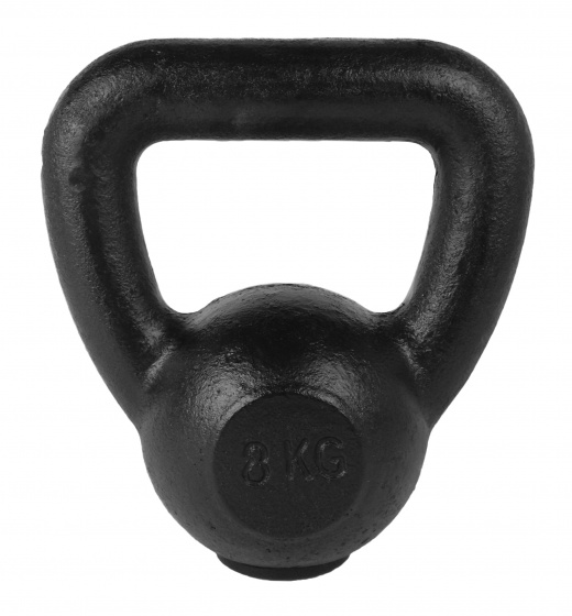 kettlebell cast iron 8 kg black