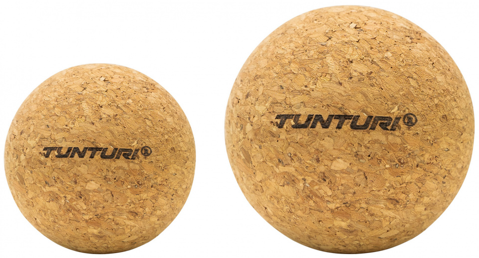massage balls 6,5 cm cork brown 2 pieces