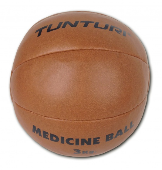 medicine ball 3 kg brown 21 cm