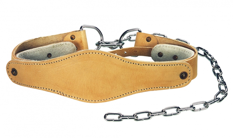 neck training belt brown