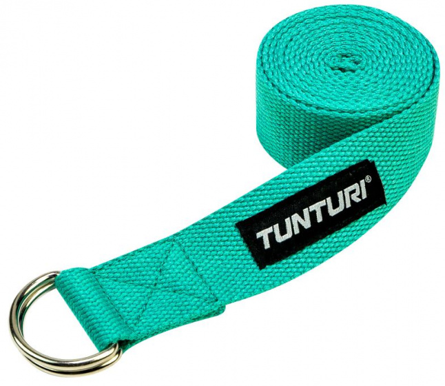 Tunturi yoga strap 200 cm cotton turqouise