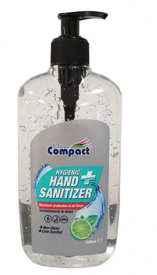Ultra Compact dezinfekčný gél na ruky 500 ml alkohol transparentný