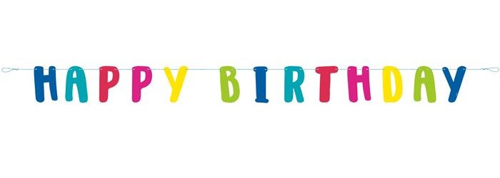 Unique kyvadlo Lama party "Happy Birthday" 1,8m