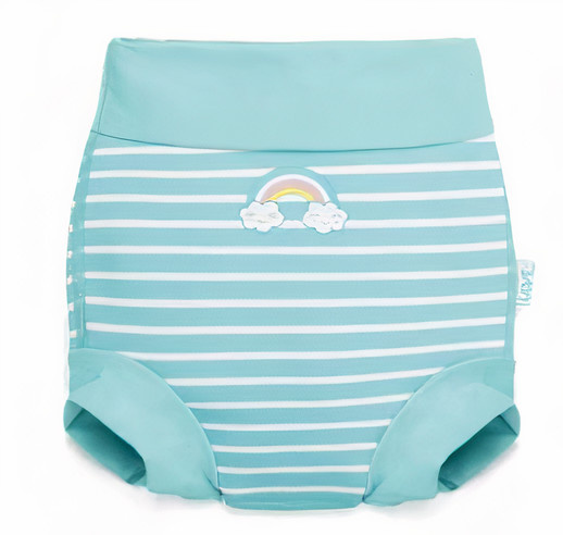 polyester/neoprene swim diaper mint blue size 0-3 months