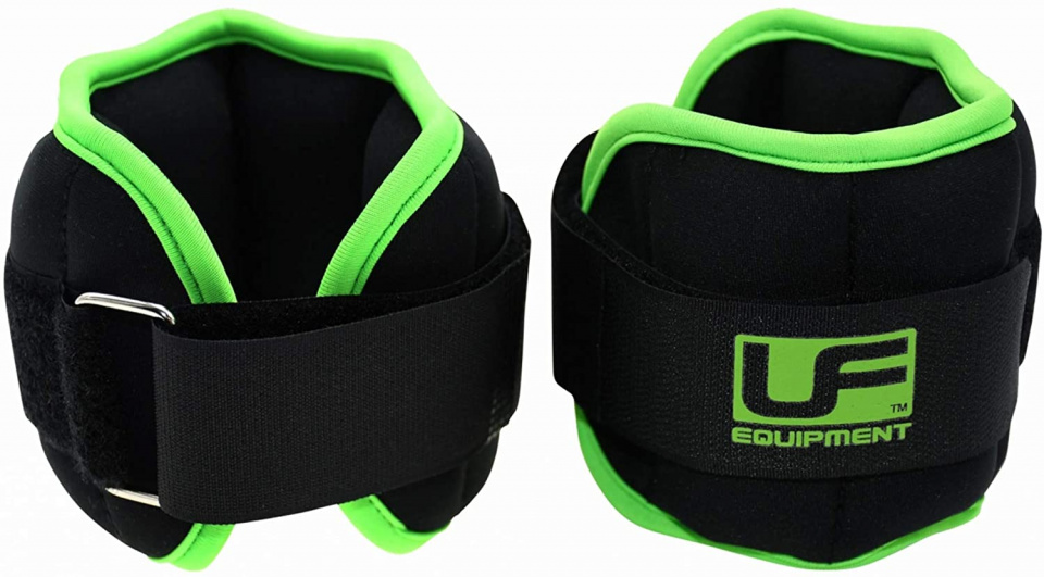 Urban Fitness závažia na zápästie a členky 1 kg neoprén čierno/zelený
