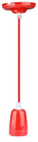 V-TAC závesná lampa VT-7998 E27 60W 4,7 x 75 cm porcelánová červená