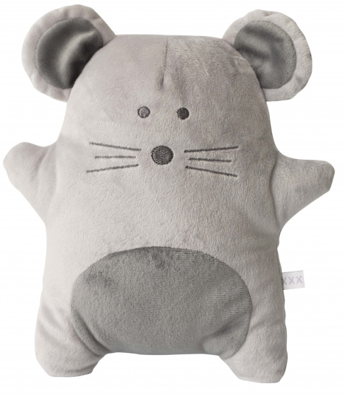 Vaco dekoračný vankúšik Myška 7 x 24 cm polyester šedý