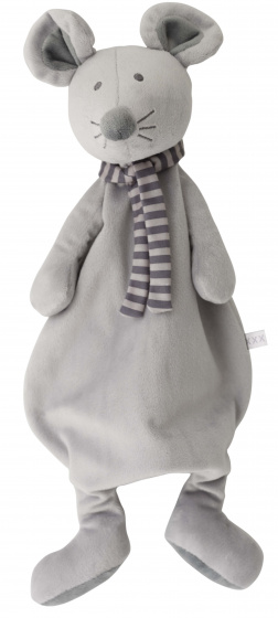 Vaco plyšová deka Myška 35 x 25 cm polyester sivá