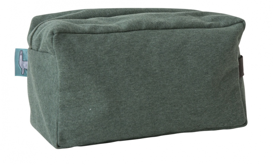 toiletry bag Lama cotton 27 x 15 cm green