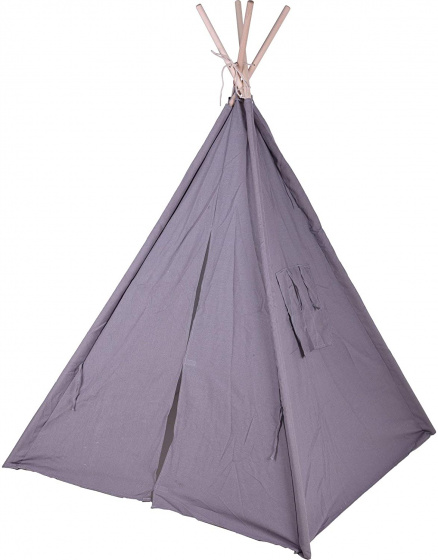 tepee tent junior 160 x 103 cm polyester grey