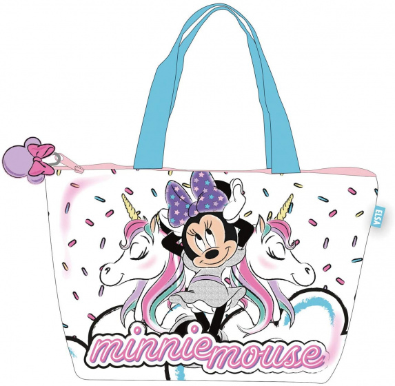 Disney plážová taška Minnie girls 48 x 32 cm PVC/polyester biela