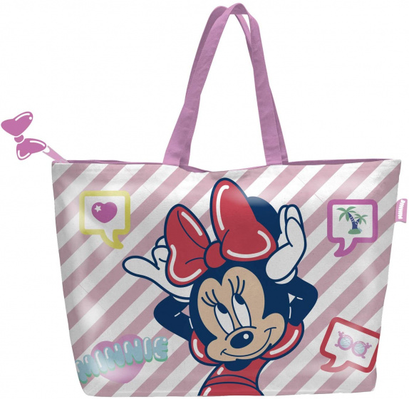 Arditex plážová taška Minnie Mouse 48 x 32 cm polyester ružová