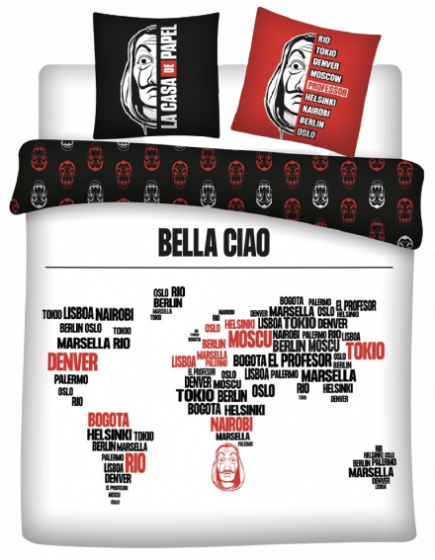 Vamos dekbedovertrek la casa de papel 240 x 220 cm microfiber