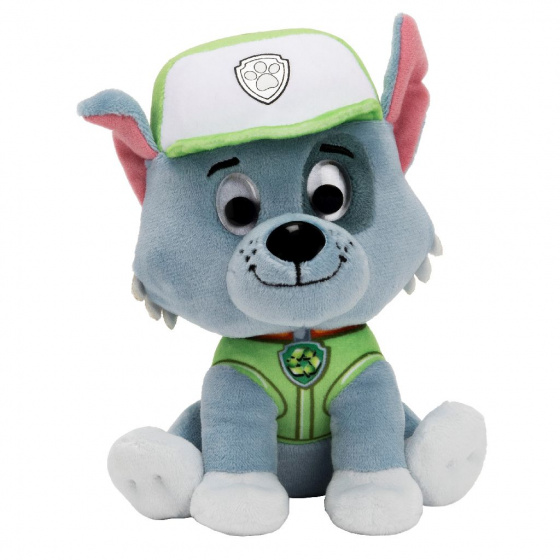 Nickelodeon plyšová hračka Paw Patrol Rocky 15 cm plyš zelená/šedá