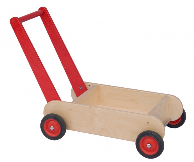 Van Dijk Toys blokkenduwwagen 55 cm rood Van Dijk Toys blokkenduwwagen 55 cm rood