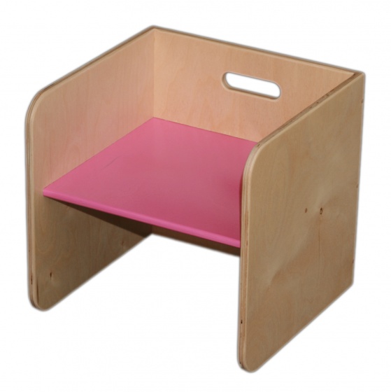Van Dijk Toys kubusstoel 32 cm roze